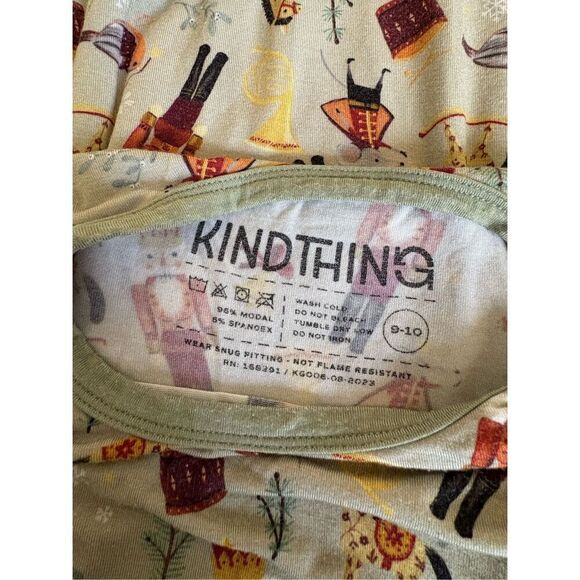 KindThing Christmas Modal Pajamas Size 9-10 - Picture 10 of 10
